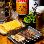 120分(L.O.90分)飲み放題付でお腹も心も満たされる【串焼きコース】は破格の4500円！