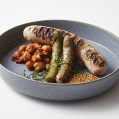 京都クラフトソーセージとチリビーンズ