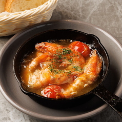 エビとブロッコリーのアヒージョ（2枚バケット付き）