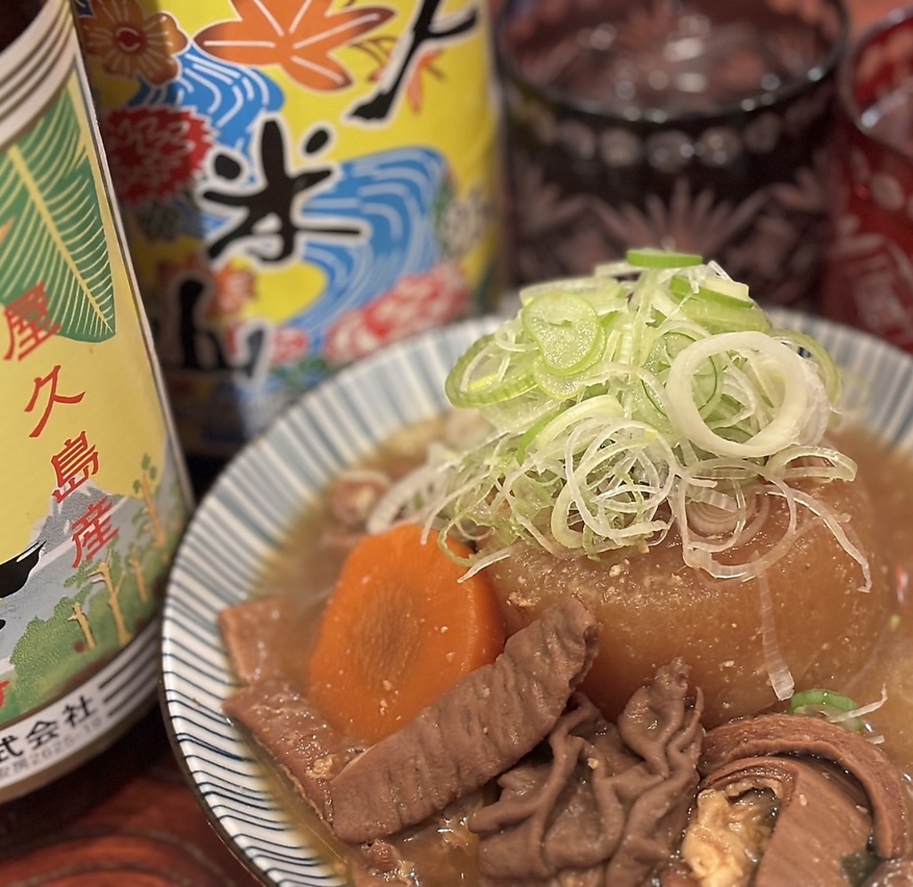 もつ煮と泡盛
