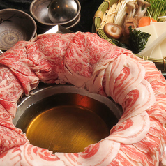 ロース牛+豚肉【なべやの鍋】120分食べ放題コースの写真