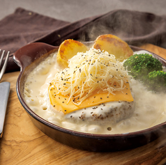 チーズたっぷりフォンデュ風ハンバーグ