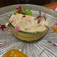 鶏ときのこのムースズッキーニのポーピエット仕立て