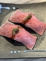 料理メニュー写真 サーロイン握り(2貫)