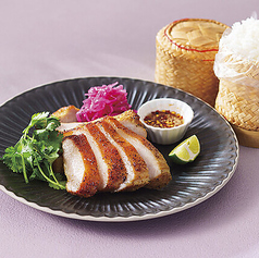 豚トロ肉のBBQグリル