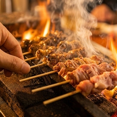 炭火でジューシーに焼き上げた厳選鶏を秘伝のタレで堪能