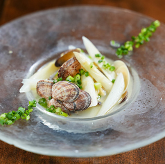 ホワイトアスパラあさりバター