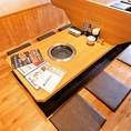 ご家族での利用や宴会でゆったり座れる掘りごたつ席！