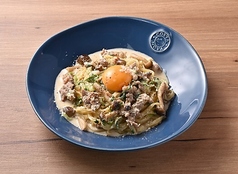 トリュフ香る九条ネギときのこの和風パスタ