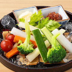 田園の冷やし野菜(二種のディップ)