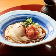 明太子と温泉卵の冷やしうどん