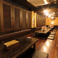 2名～最大55名様まで収容可能な完全個室完備！