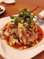 料理メニュー写真&nbsp;蒸し鶏の山椒サンラーソースかけ