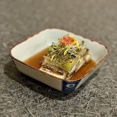 白ネギの直火焼き　柚子ポン酢