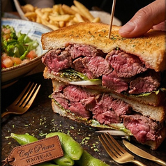 黒毛和牛ステーキサンドやアメリカンなフィリーチーズステーキサンドなど