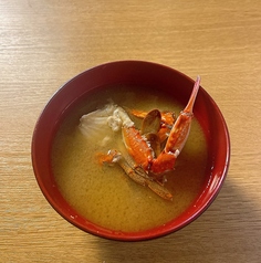 ワタリガニの味噌汁