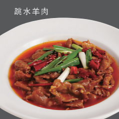 牛肉とキャベツの唐辛子煮込み/羊肉のクミン炒め/ラム肉の四川風辛子炒め
