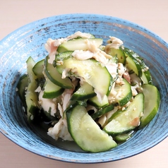 ササミときゅうりの梅肉和え