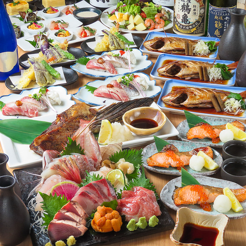 創業明治40年の老舗魚屋が本気でこだわり抜いた居酒屋。旬の鮮魚とお酒に舌鼓♪