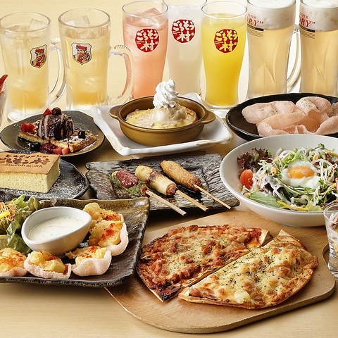 ご宴会で大活躍の飲み放題付きコース☆ご予約下さい♪