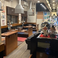 個人まりした店内