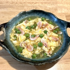 桜エビとえんどう豆の卵とじ