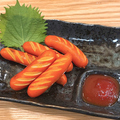 料理メニュー写真 小樽産赤ウインナ炒め