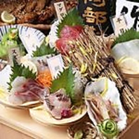 日本有数の市場から取り寄せた新鮮な魚のお料理
