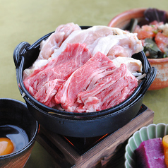 京都産牛と京丹波鶏のすき焼き