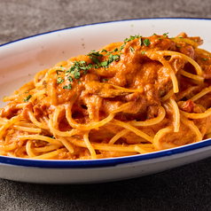 ワタリガニのトマトクリームソース スパゲティ