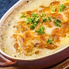 きのこと鶏肉の熱々グラタン(トマトorホワイトソース)