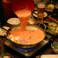 120分飲み放題付【特選　めんたいとろろ鍋コース】の写真