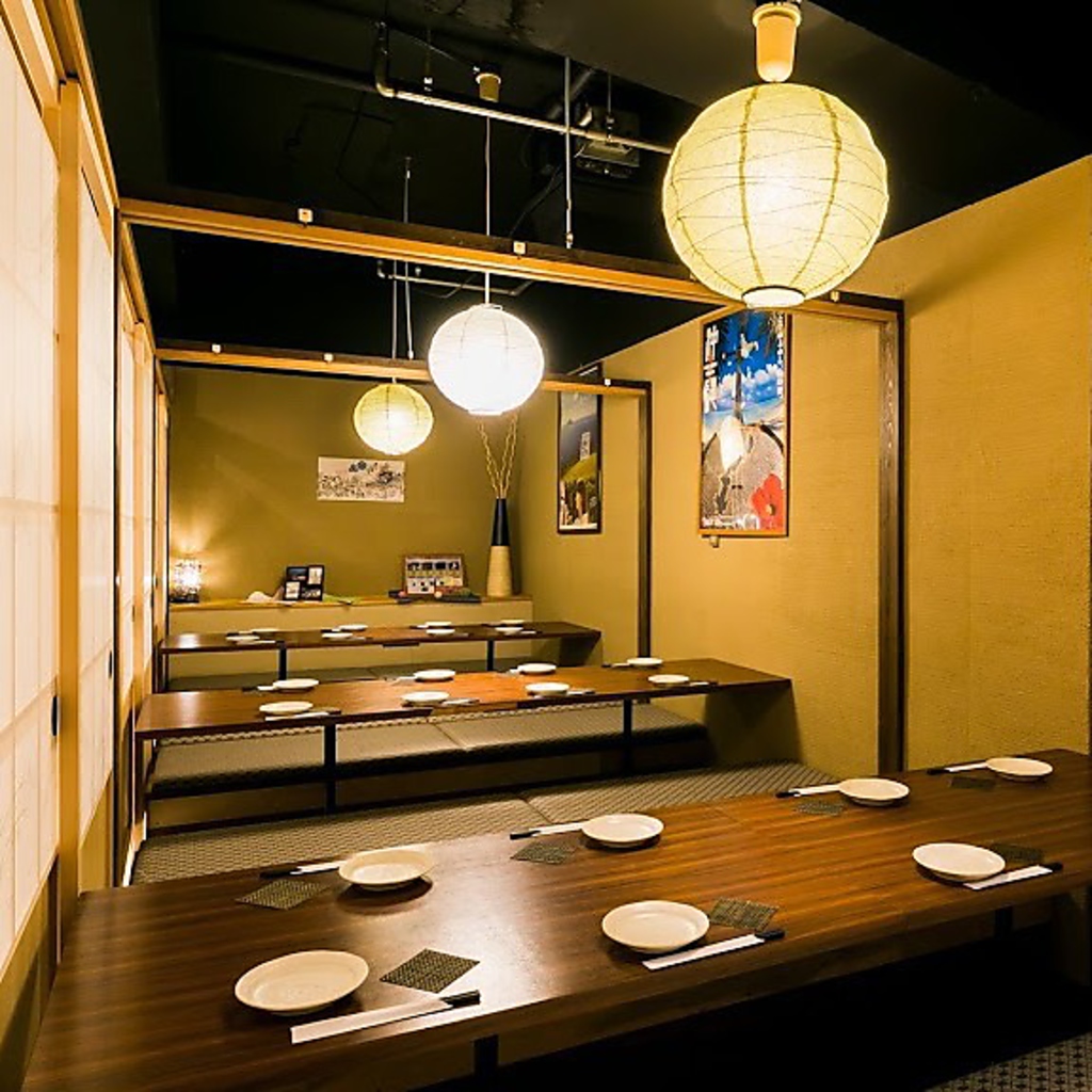 当店は安心の全席個室。周りを気にせずごゆっくりお寛ぎいただけます。宴会、飲み会に◎