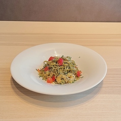 【Pasta パスタ】大分産有機バジルと小エビのジェノベーゼ
