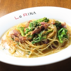 ホタルイカと菜の花のカラスミ アーリオ・オーリオ