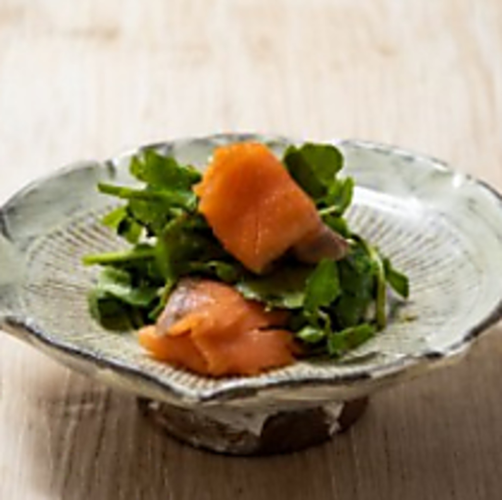 二たか 寿司コースのサラダ