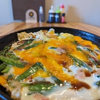 ニラ玉の鉄板焼き