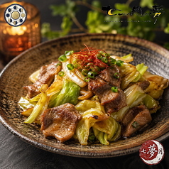 和歌山県産 猪肉と春キャベツの味噌バター炒め｜Stir-Fried Wild Boar and Spring Cabbage - Miso Butter