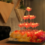 結婚式二次会コース3500円(税別)ではシャンパンタワーなどの豪華なプランが豊富！