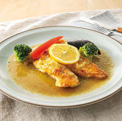 白身魚のグリル 和風バターソース