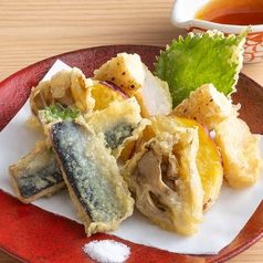 【三陸産】秋刀魚と秋の味覚天ぷら盛り合わせ