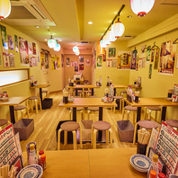 テーブル席は繋げて最大50名様までご案内できます!!