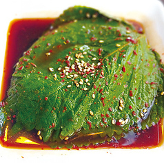 エゴマの葉の醤油漬け