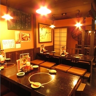 各種宴会を掘り炬燵席でゆっくりお過ごし下さい♪