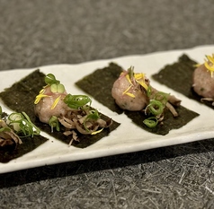 生つくねの手巻き