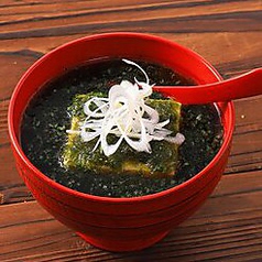 青さ海苔の温豆腐