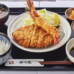 ゴールデンボアポーク 特選ロースかつ海老定食