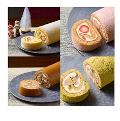 5種のフルーツロールケーキ他季節のロールケーキ　
