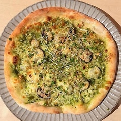 ぷりぷり海老のジェノベーゼピッツァ