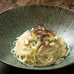 カルボナーラそうめん/ねぎ塩鶏のペペロンチーノそうめん
